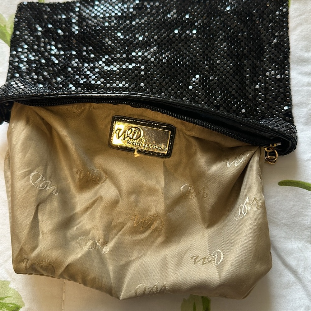 💖New Listing!! Vintage Whiting & Davis black mesh clutch - Picture 10 of 10
